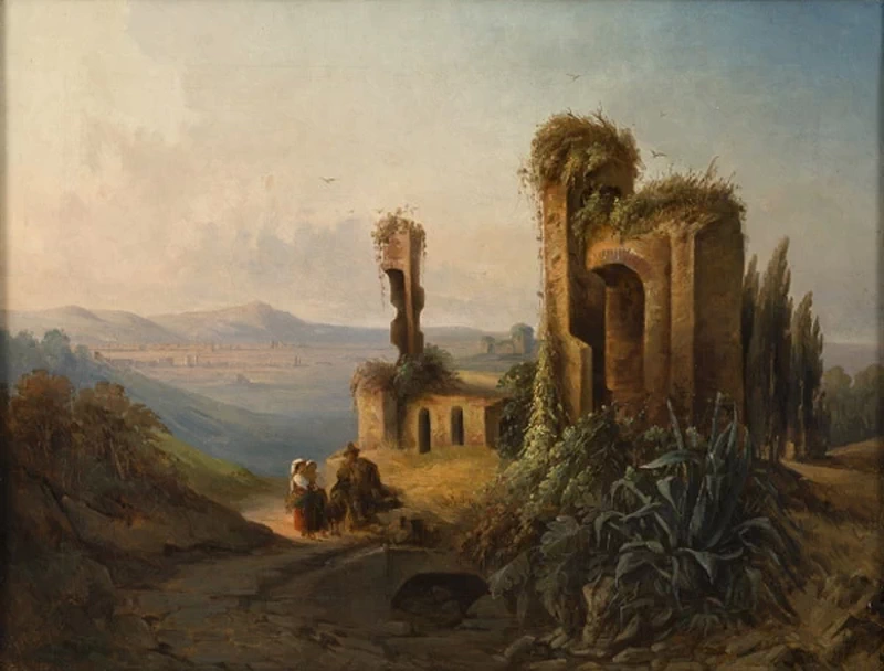 Julie Wilhelmine Hagen - Schwarz, Paesaggio italiano, Art Museum of Estonia's